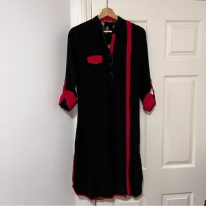 Trend black and red king dress for women, size L